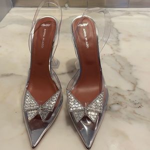 Lowest price Rare Amina Muaddi New Clear Phoenix Sling